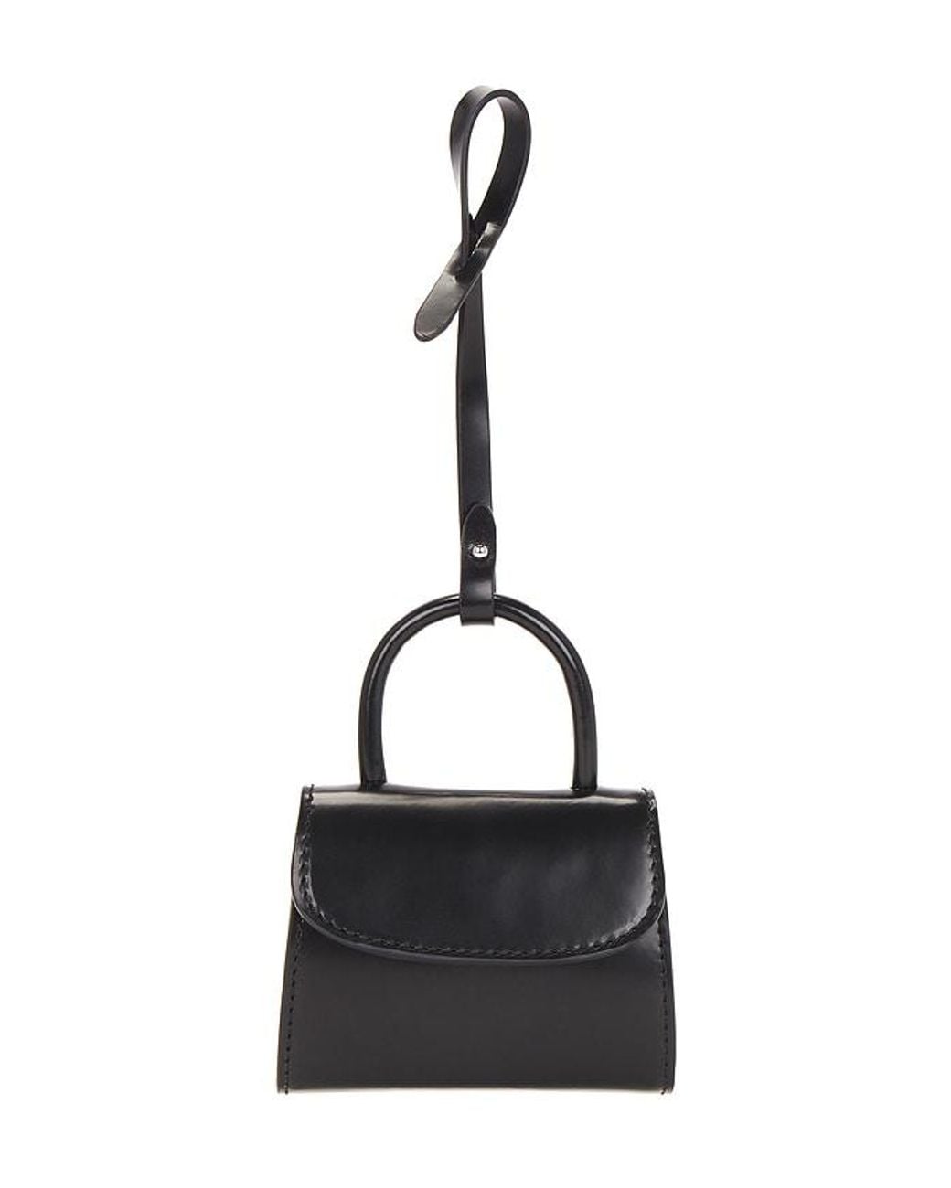 By Far Black Mini Mini Card Holder