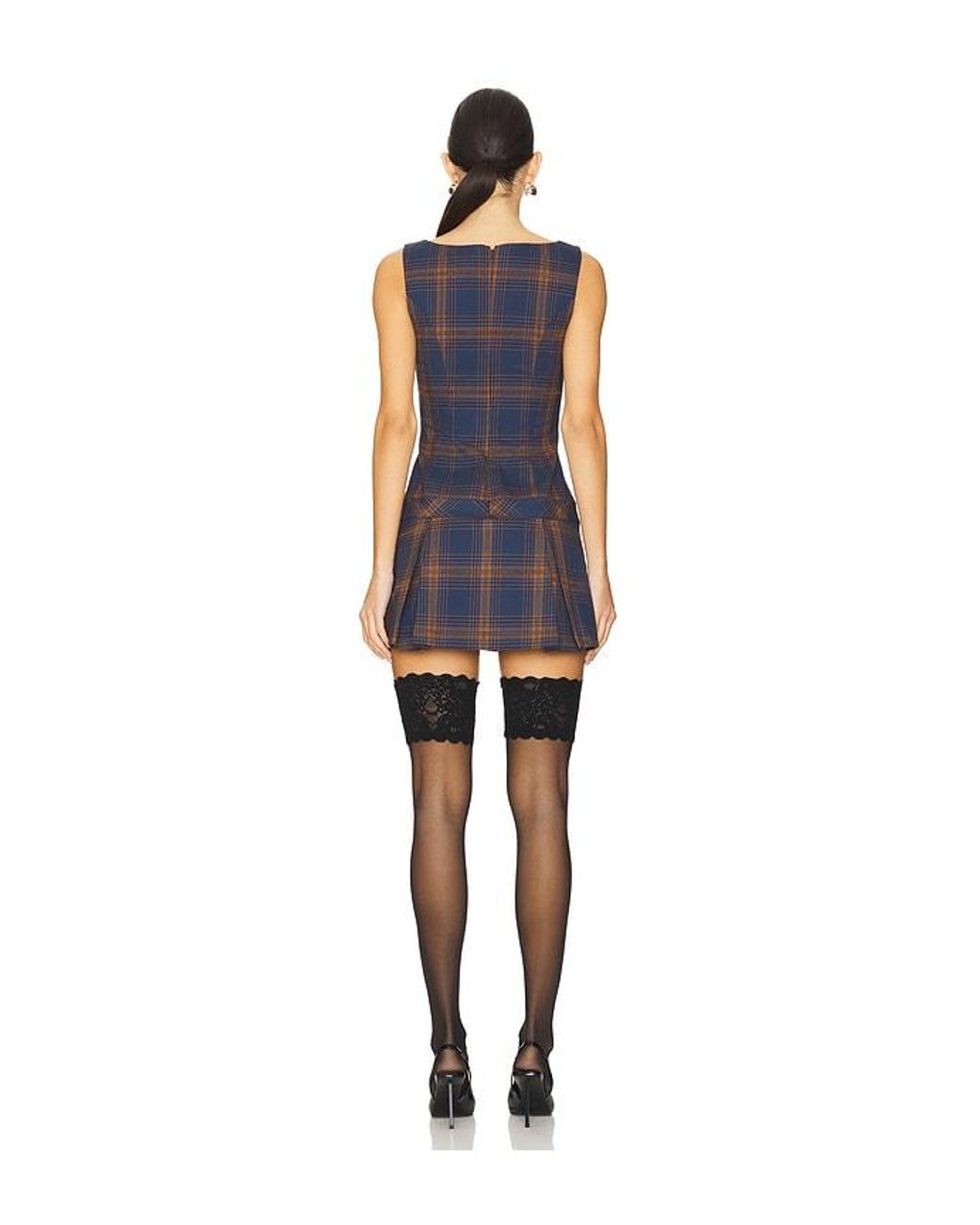 h:ours Blue Mila Mini Dress