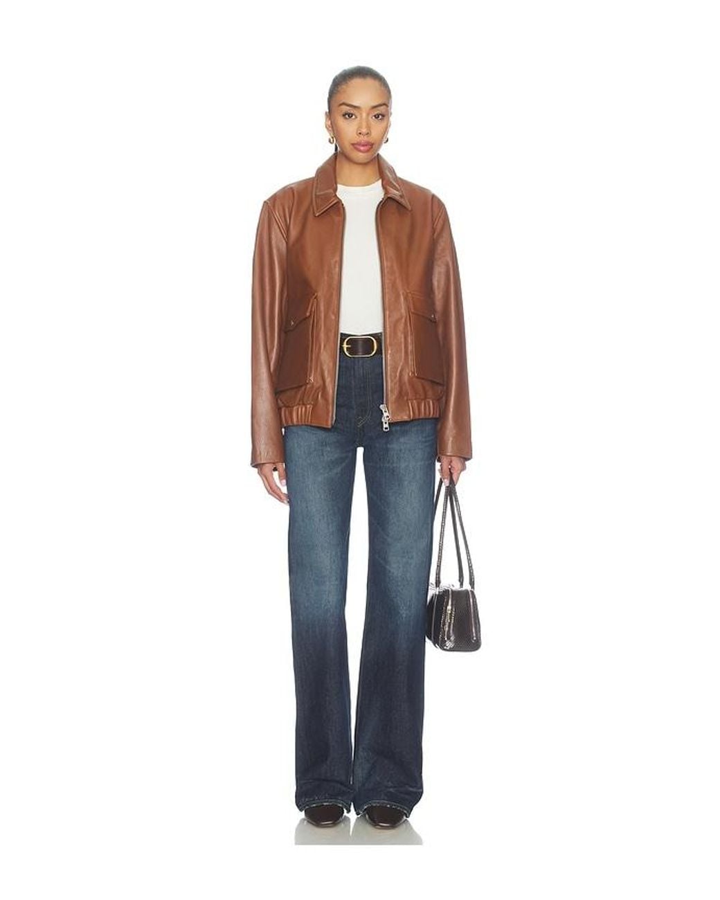 Citizens of Humanity Blue Zip Front Bomber Jacket