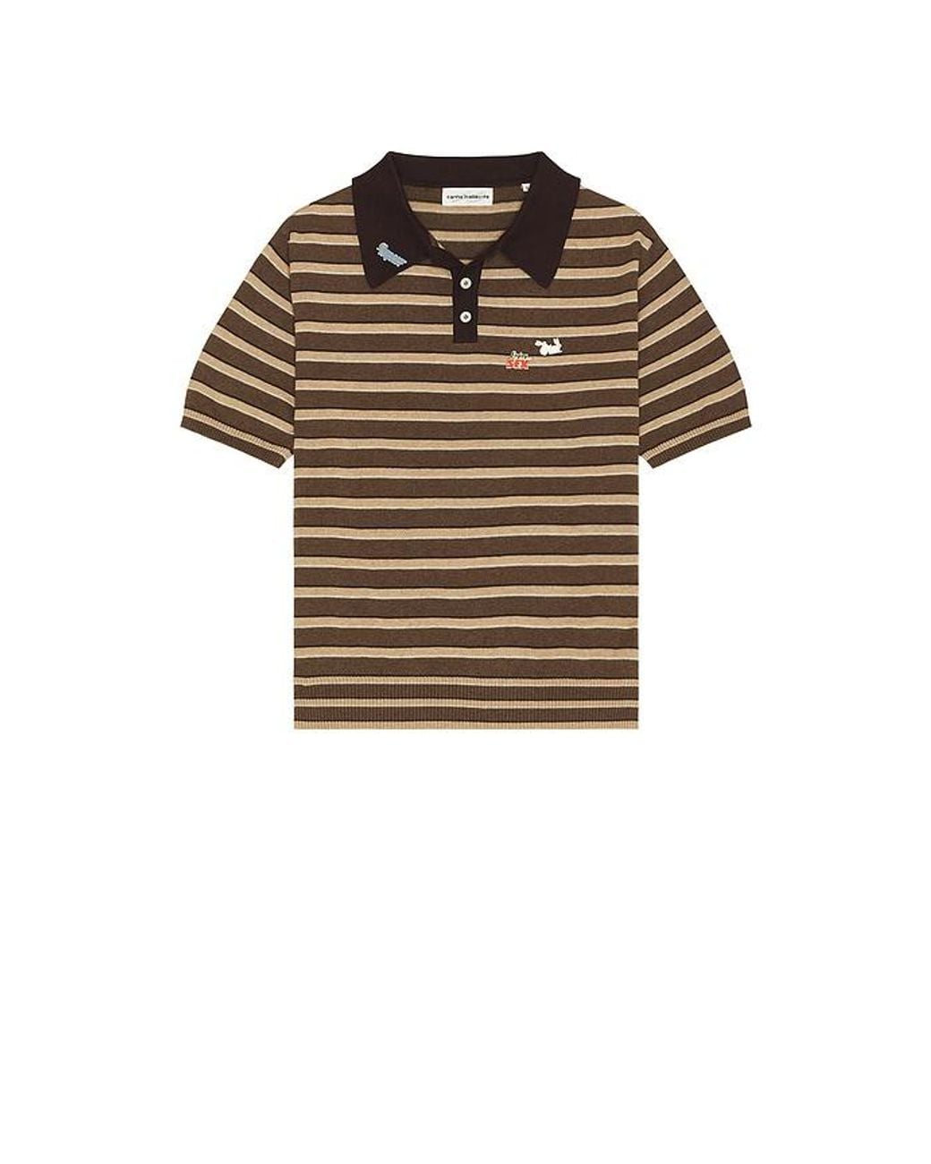 Carne Bollente Brown Pin-Up Patrol Polo for men