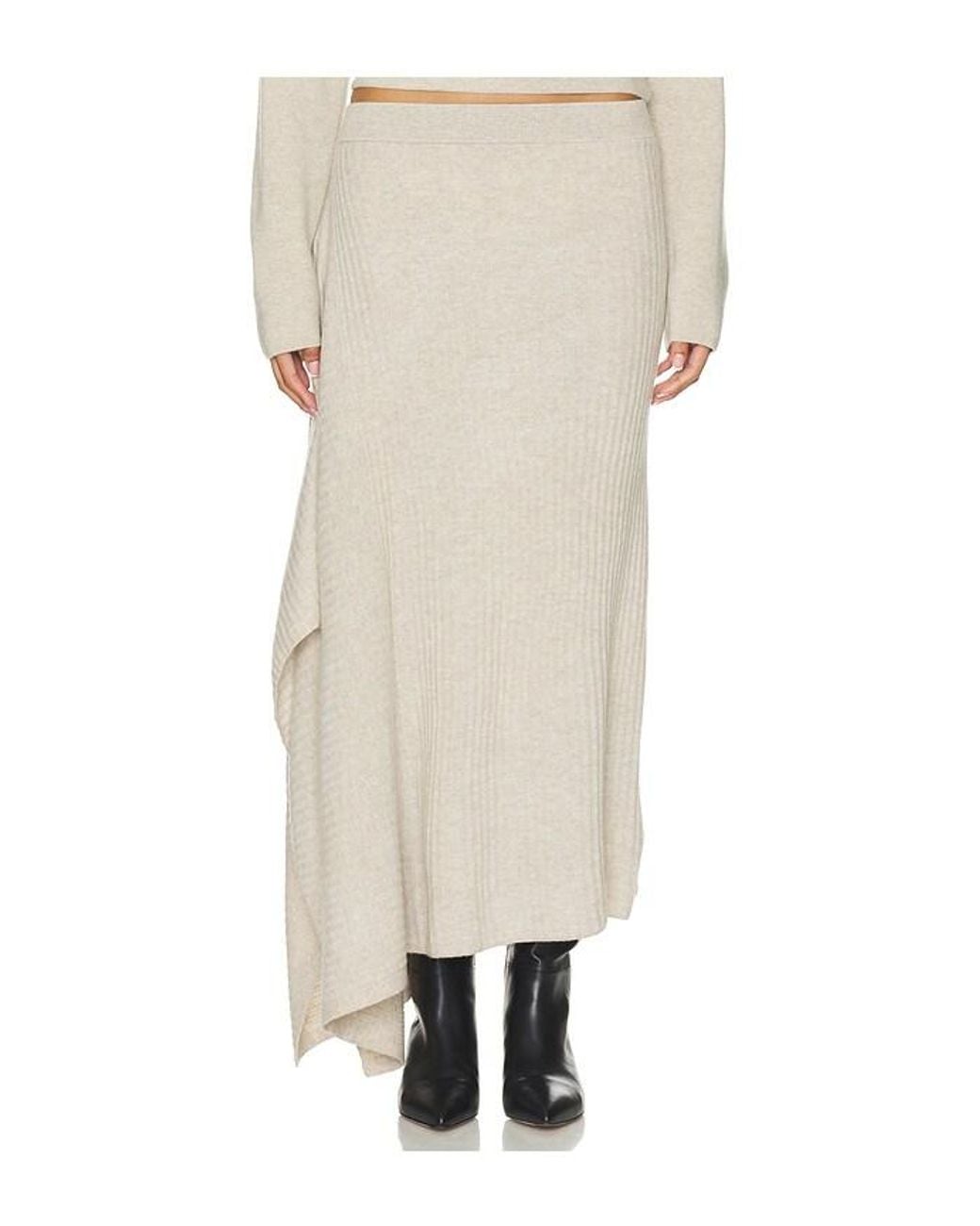 NAADAM Natural Cashmino Asymmetrical Skirt
