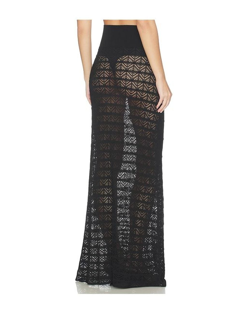 Nbd Black Kyriah Pointelle Maxi Skirt
