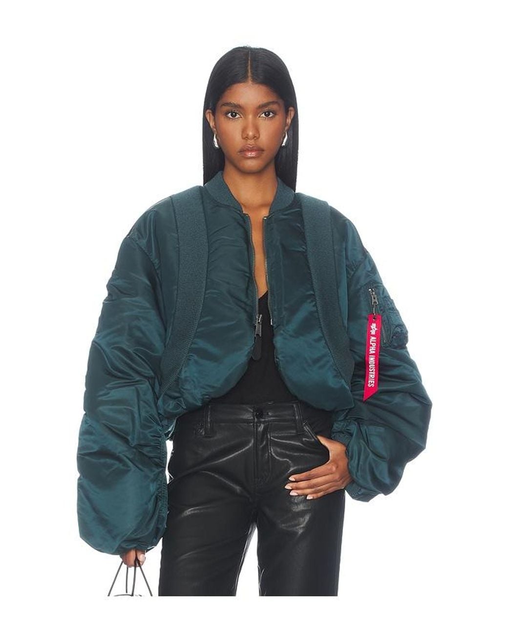 Alpha Industries Blue Ma-1 Oversized Fit Flight Jacket