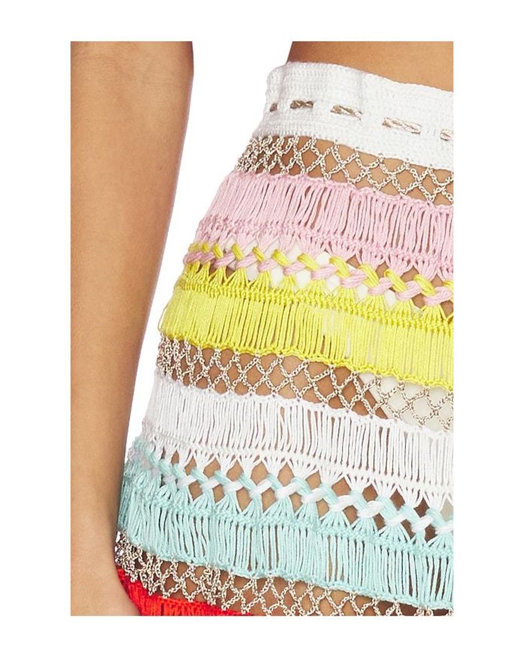 MY BEACHY SIDE Multicolor Cleo Hand-Crocheted Skirt