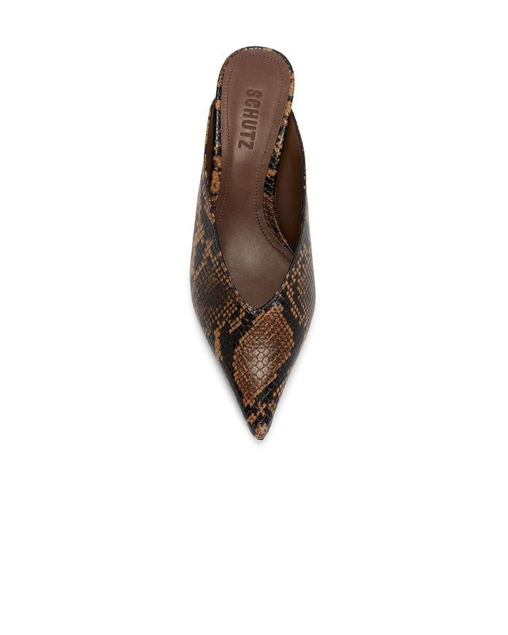 SCHUTZ SHOES Brown Loren Mid Mule Pump