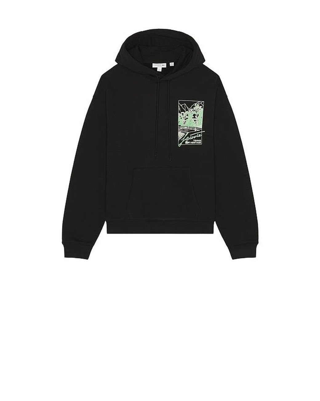 Lacoste Black Loose Fit Hoodie for men