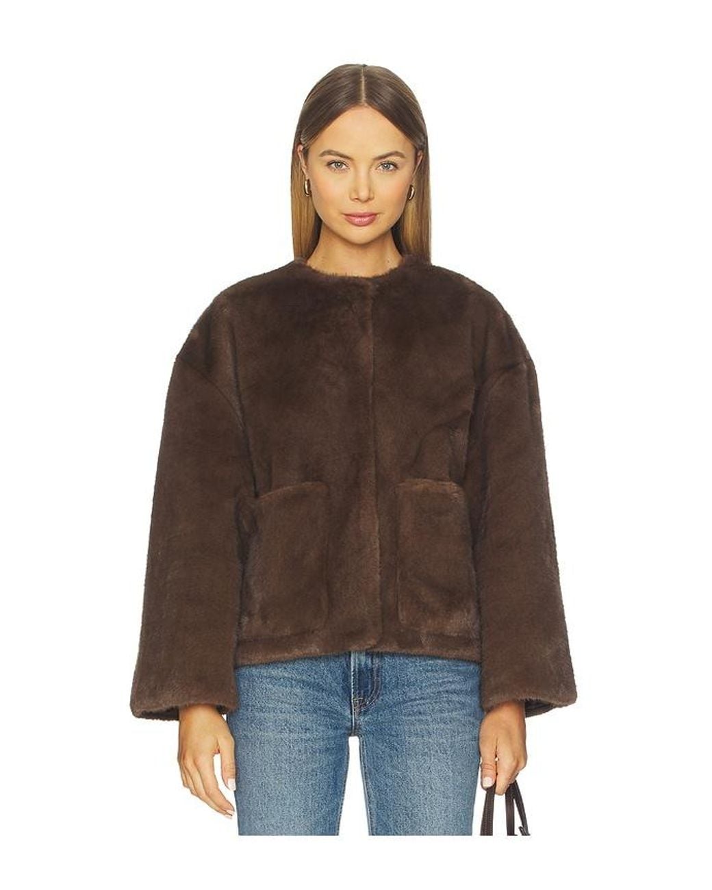 By Malene Birger Brown Jacquie Fake Fur Jacket