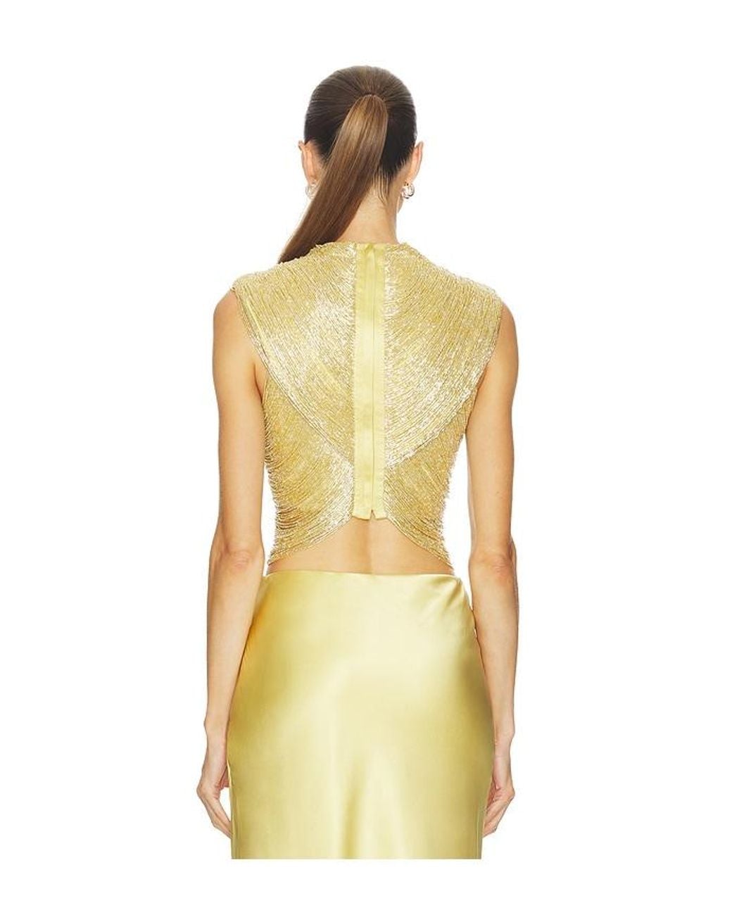 Cult Gaia Metallic Haisley Top