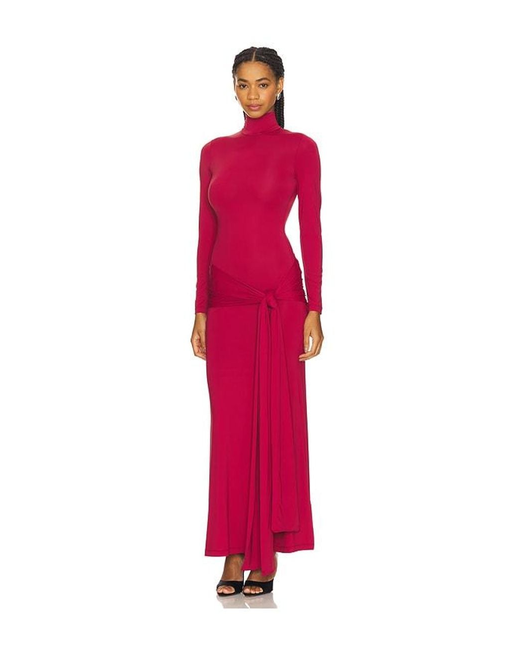 Bardot Red Alix Maxi Tie Front Dress