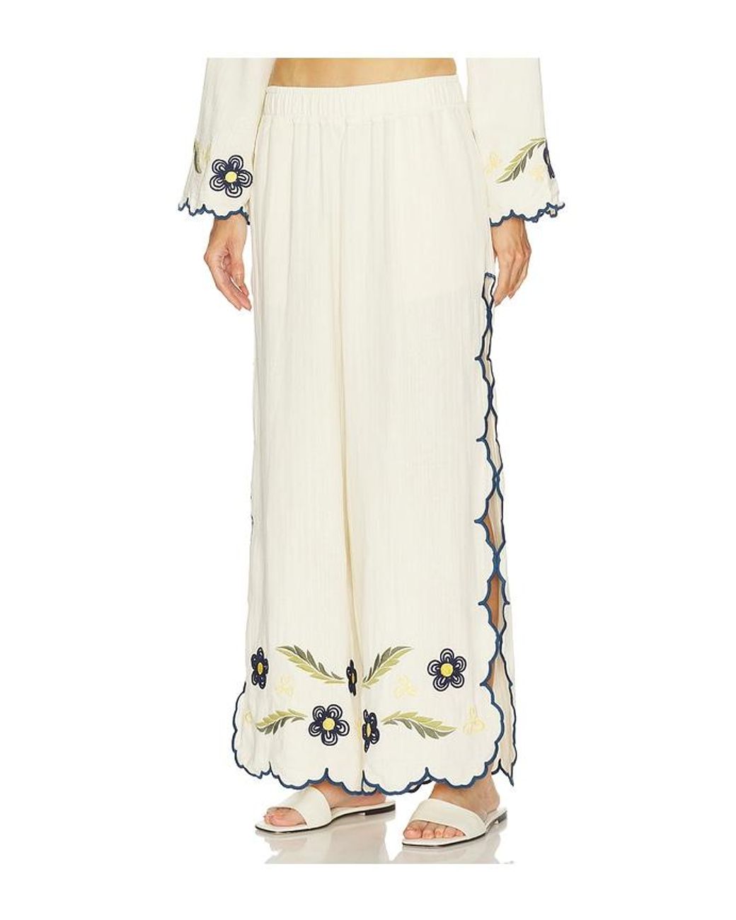 Agua Bendita White Winter Pants