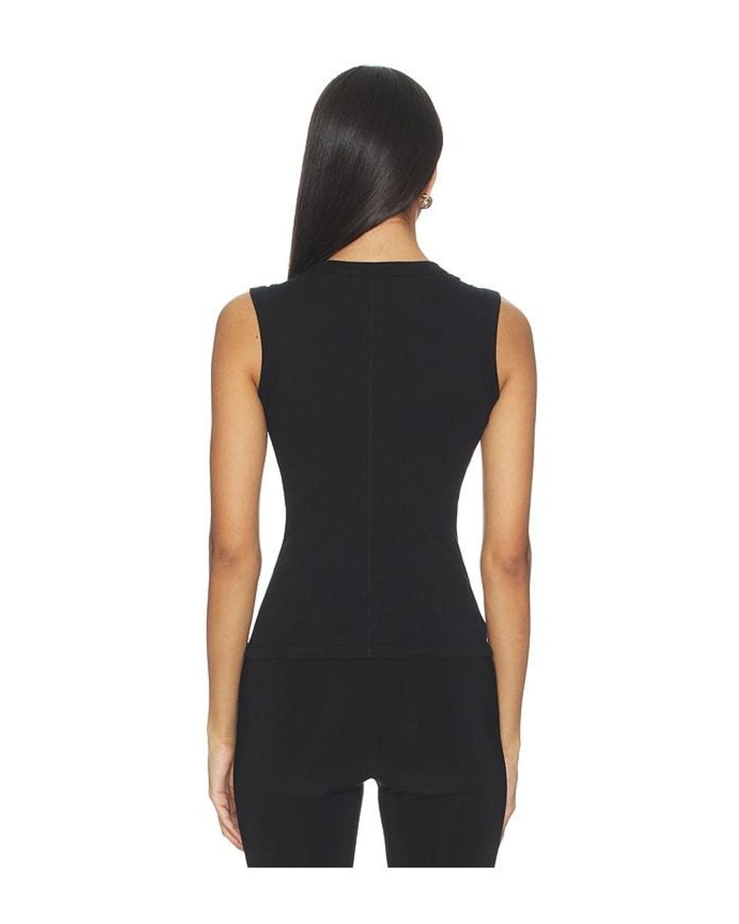 ÉTERNE Black Fitted Muscle Tank
