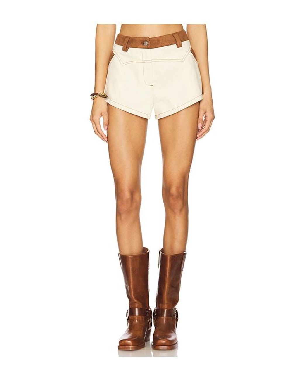 BY.DYLN White X Revolve Donella Micro Shorts