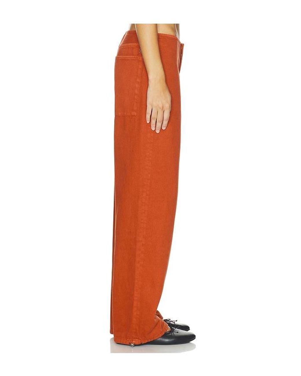Still Here Orange Sport Straight Leg