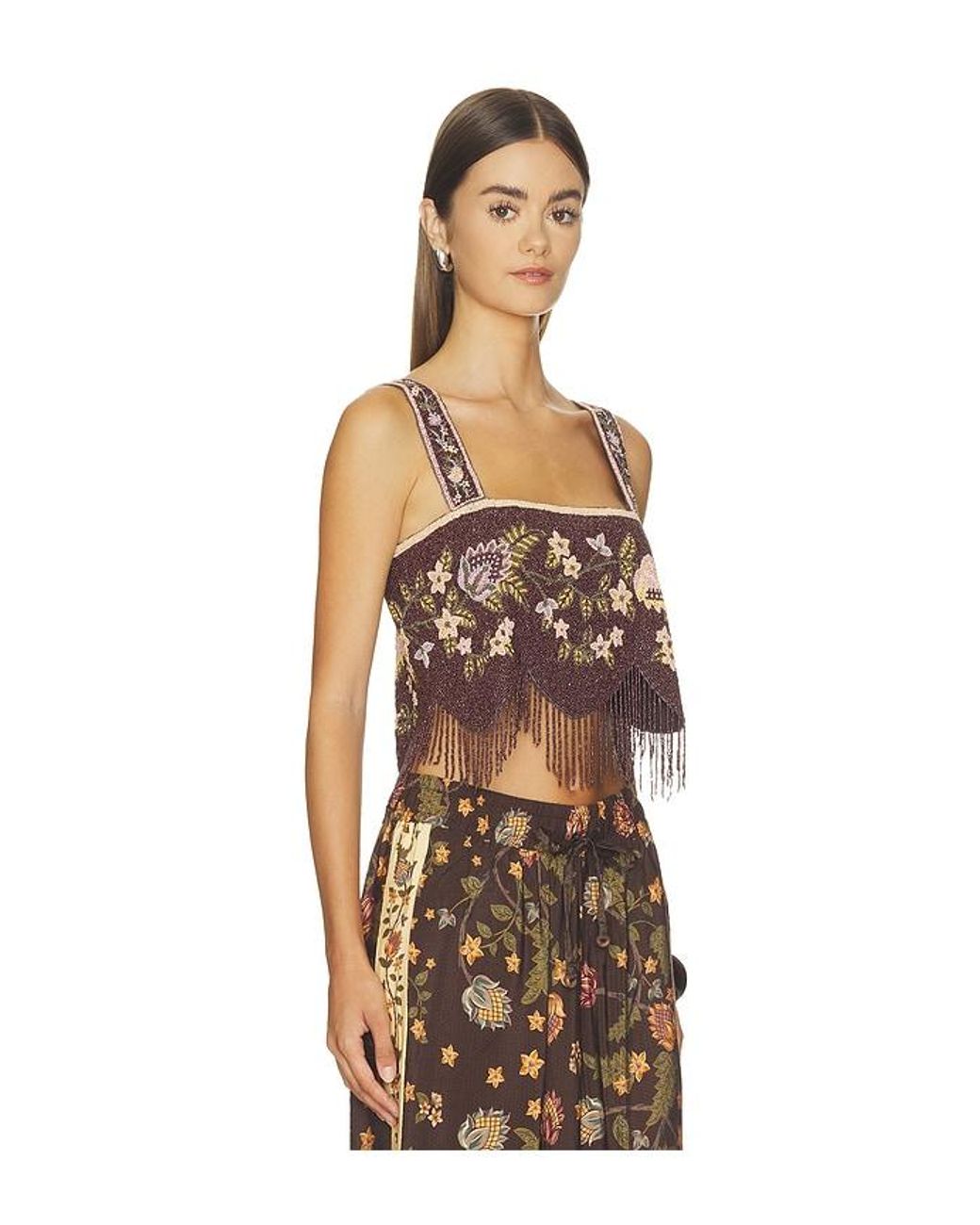 Agua Bendita Multicolor Aida Crop-Top