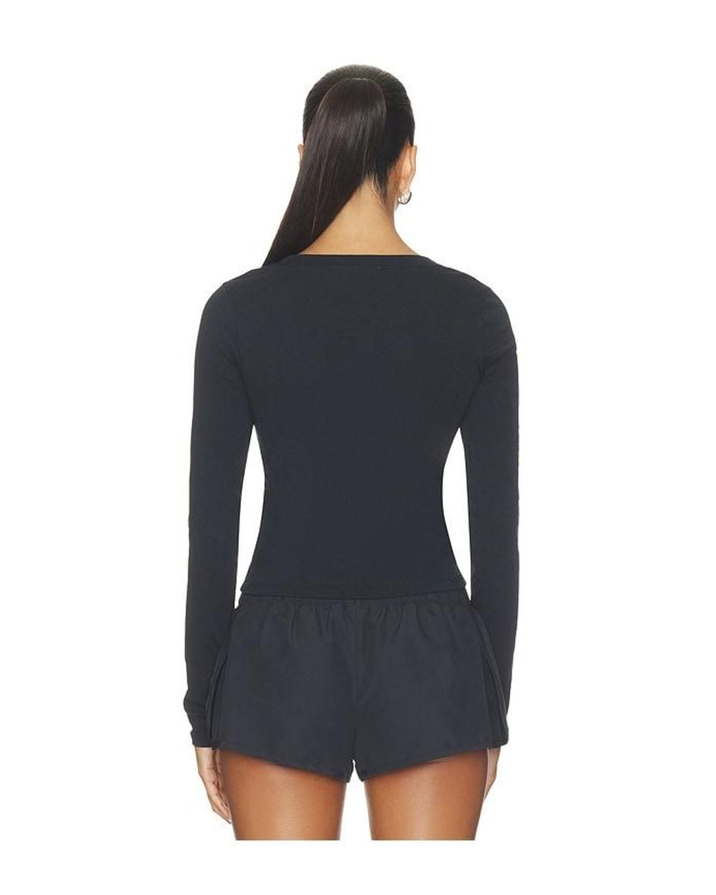 WellBeing + BeingWell Black Estrella V Neck Shirt