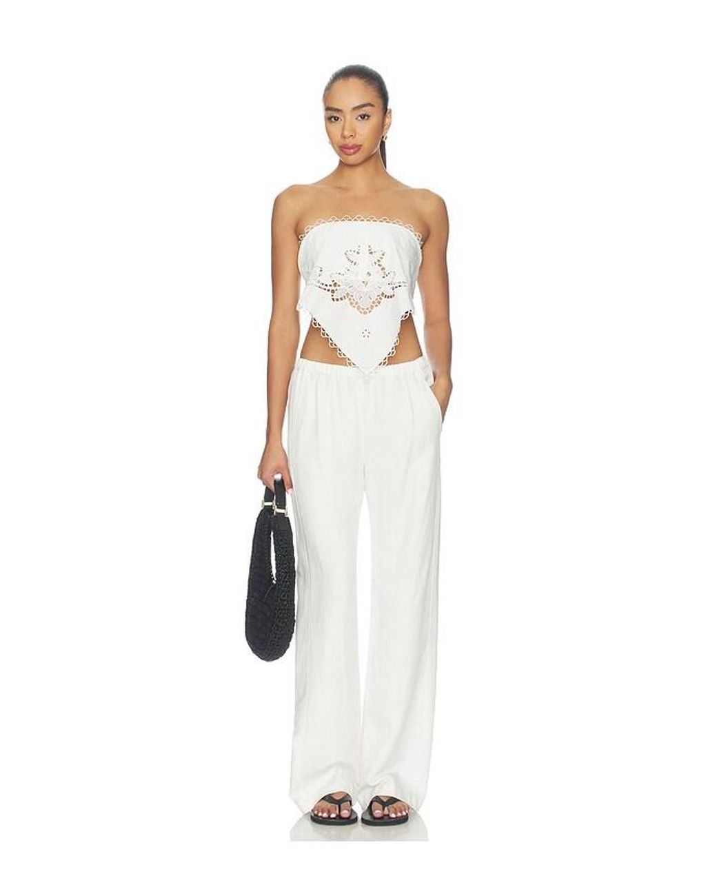 Monse White Table Cloth Top
