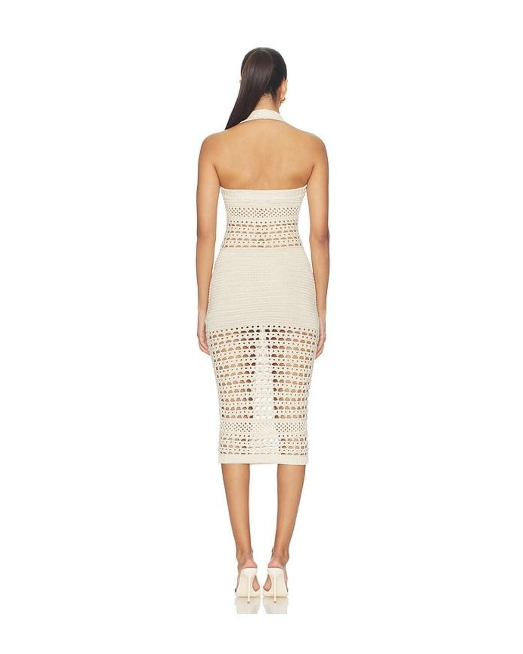retroféte White Jaycee Crochet Dress