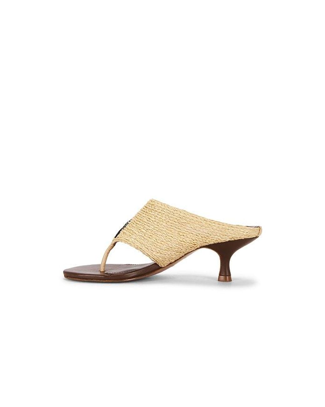Farm Rio Metallic Raffia Icons Kitten Heel