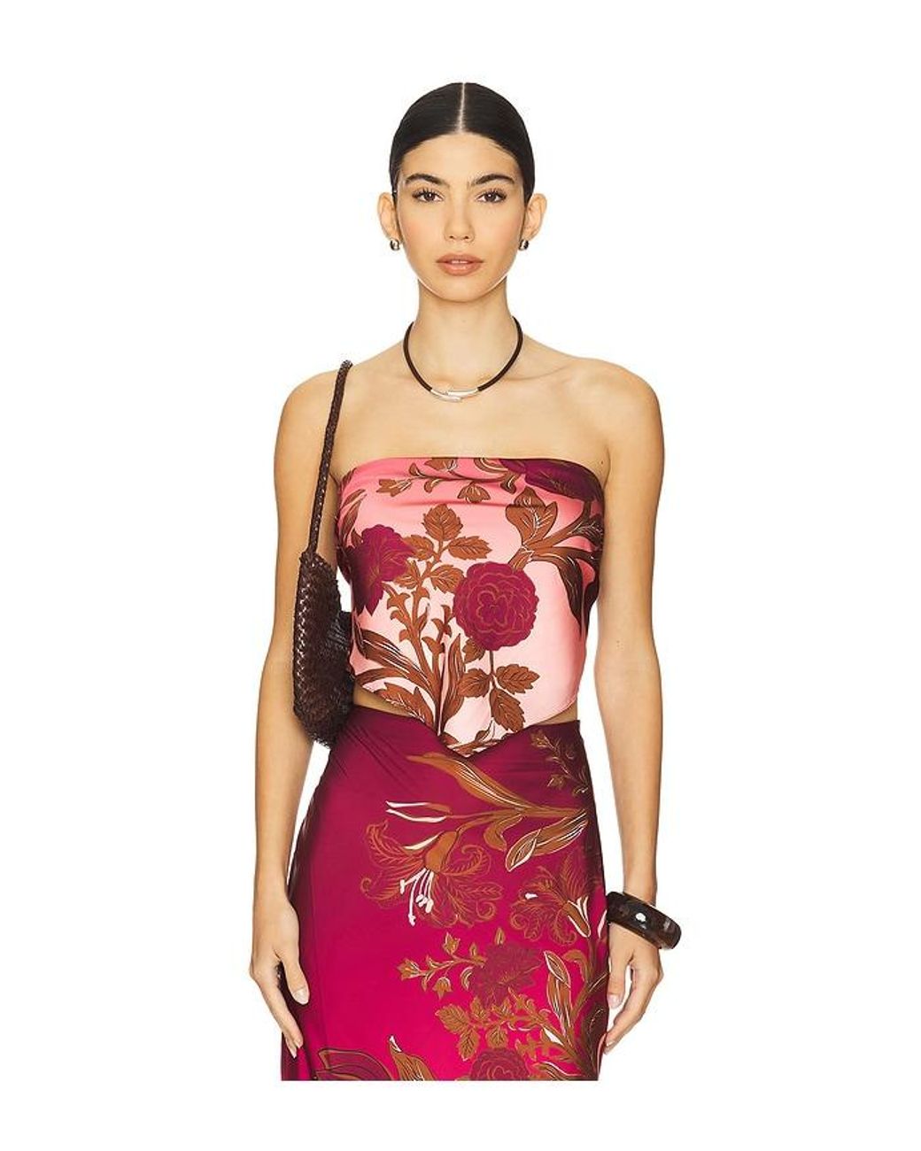 Rococo Sand Red Scarf Top