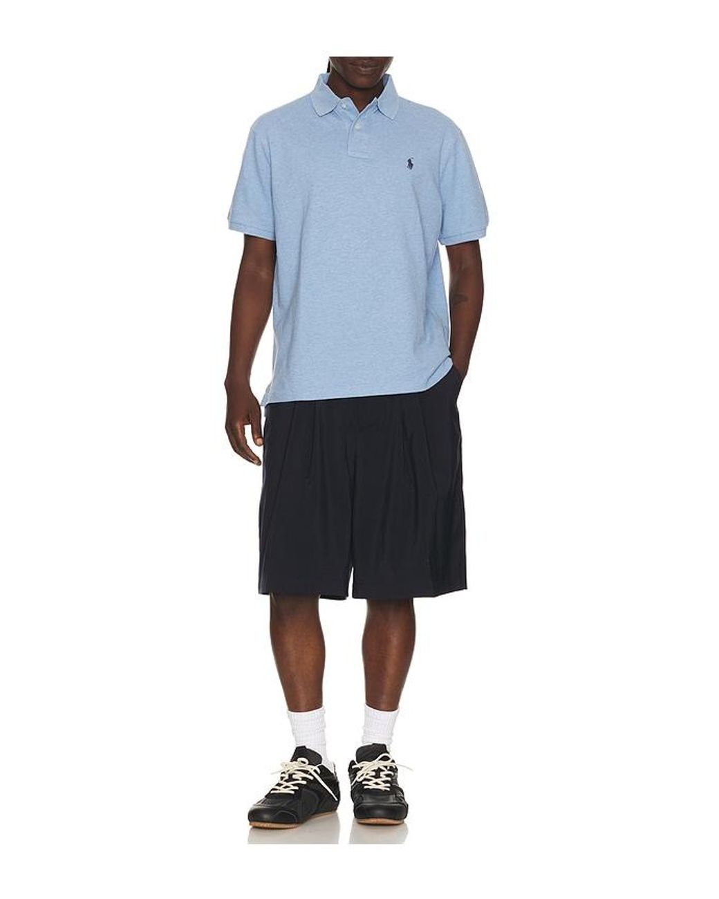 Polo Ralph Lauren Blue Short Sleeve Mesh Polo for men