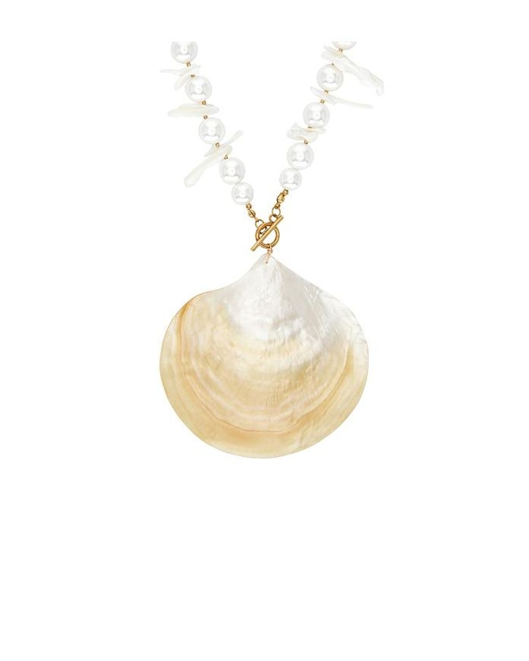 Lovers + Friends White Casey Shell Necklace