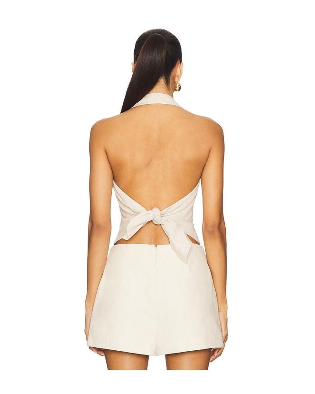 L'academie White 'Academie Uma Linen Top