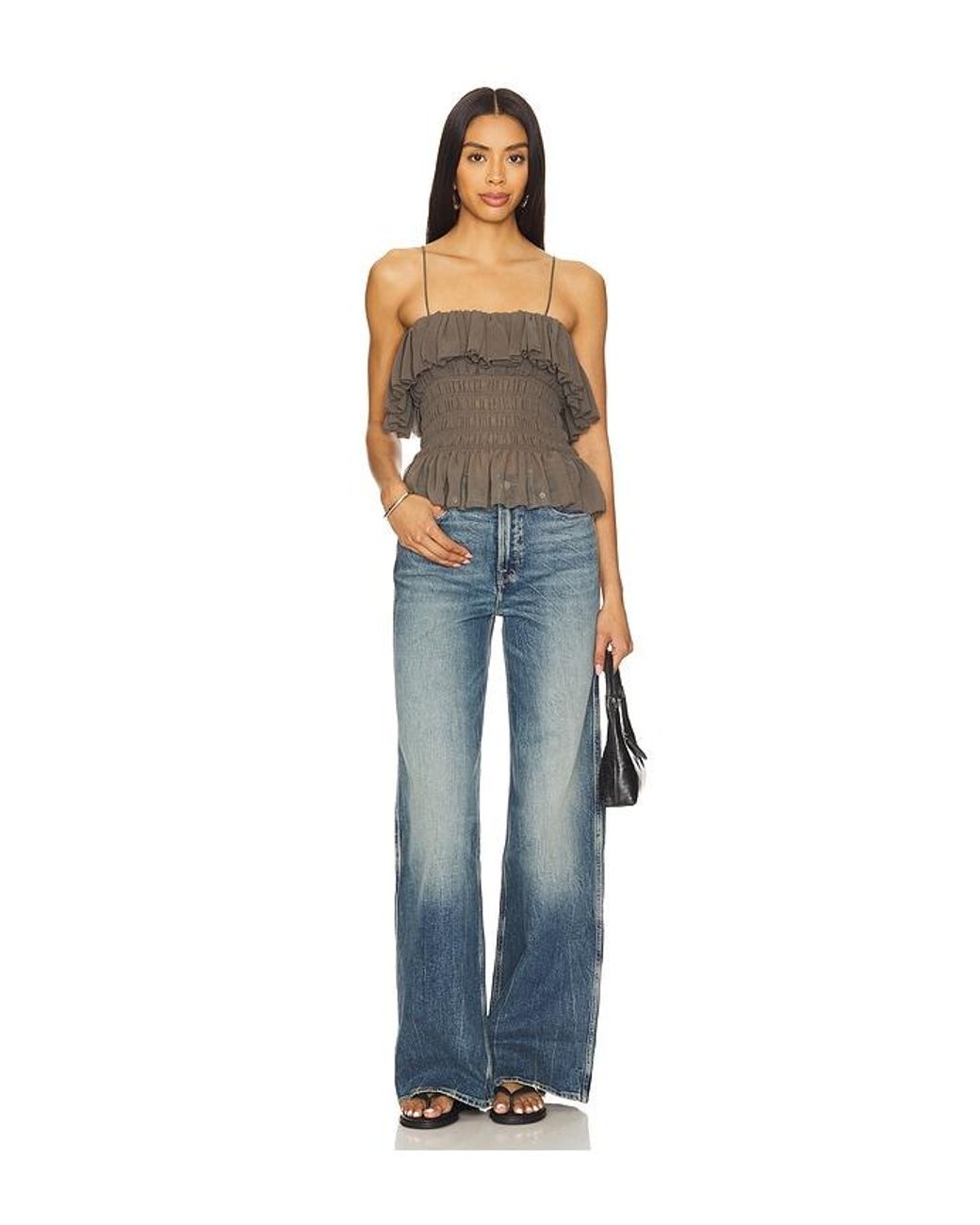 GOOD AMERICAN Blue Good Skate Wide Jeans