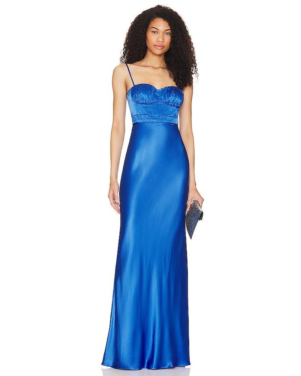 Shona Joy Oliviera Ruched Maxi Dress in Blue Lyst