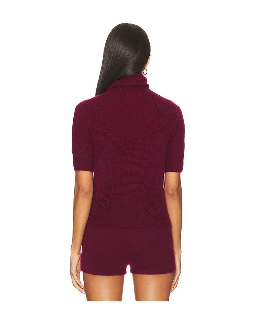 W. Cashmere Purple Tansy Short Sleeve Pullover