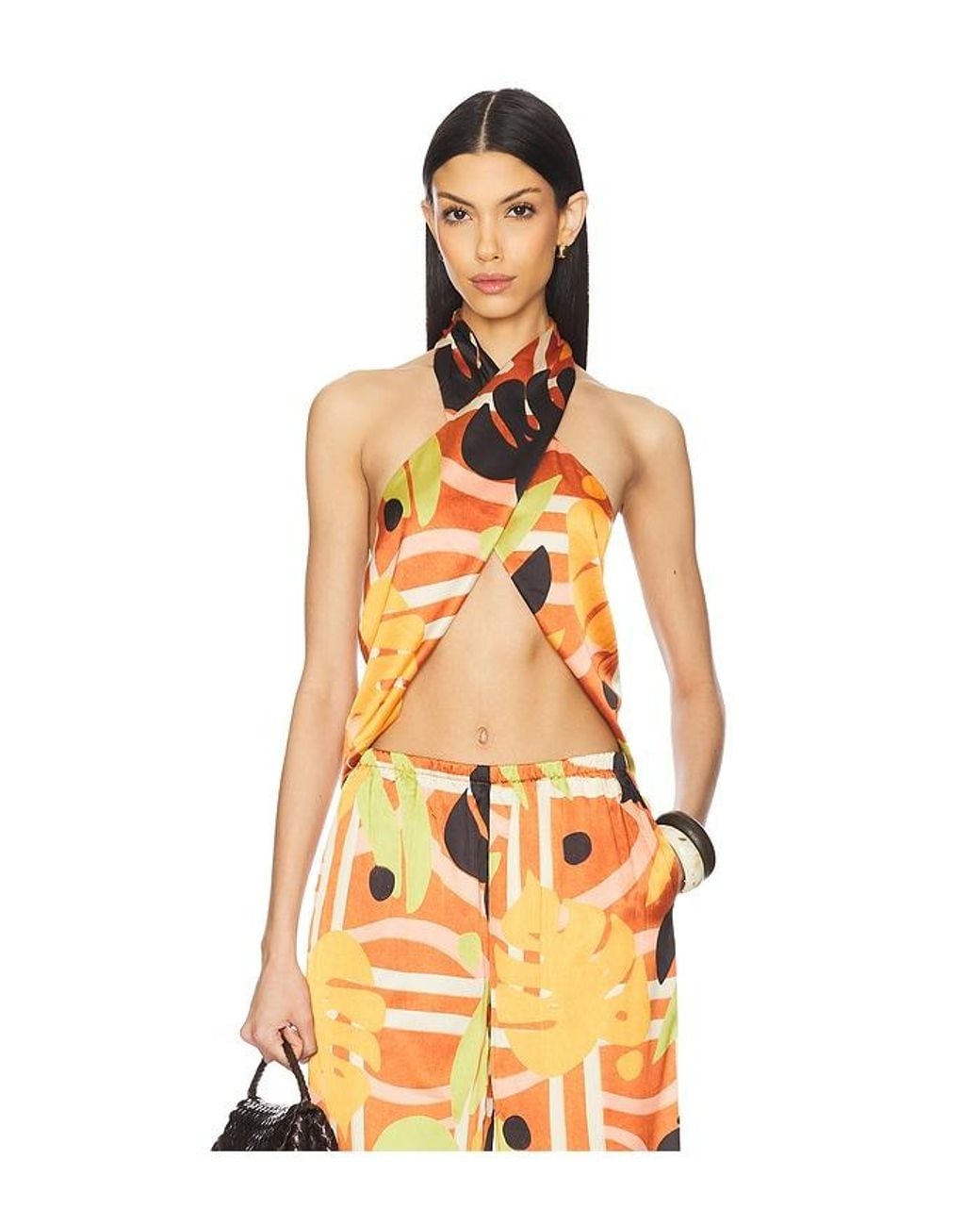 Seven Wonders Orange Sachi Top