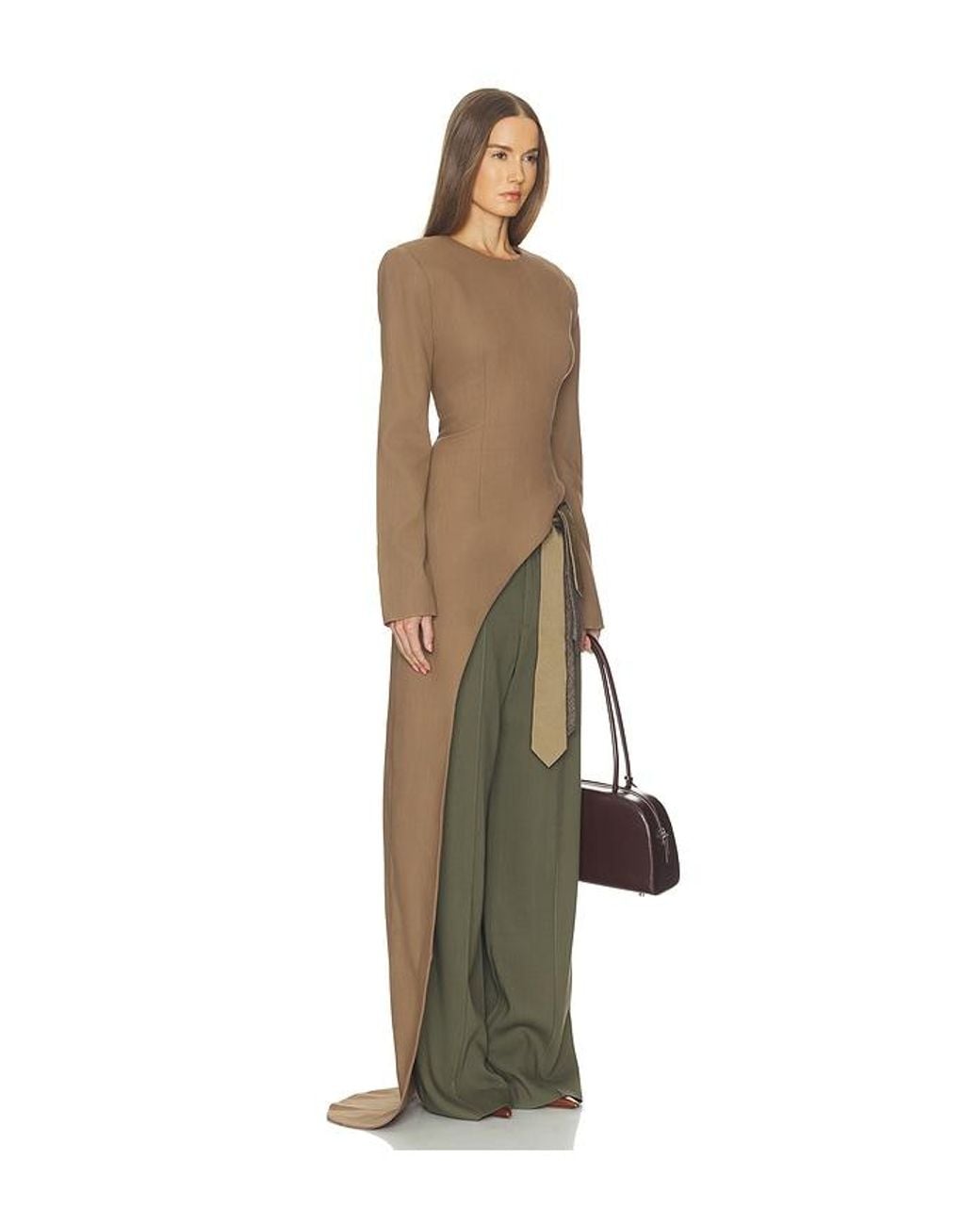 Helsa Natural Wool Blend Asymmetrical Tunic