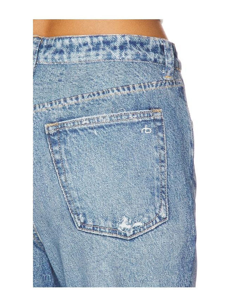 Rag & Bone Blue Rb Miramar Terry Shea Straight Pant Jeans