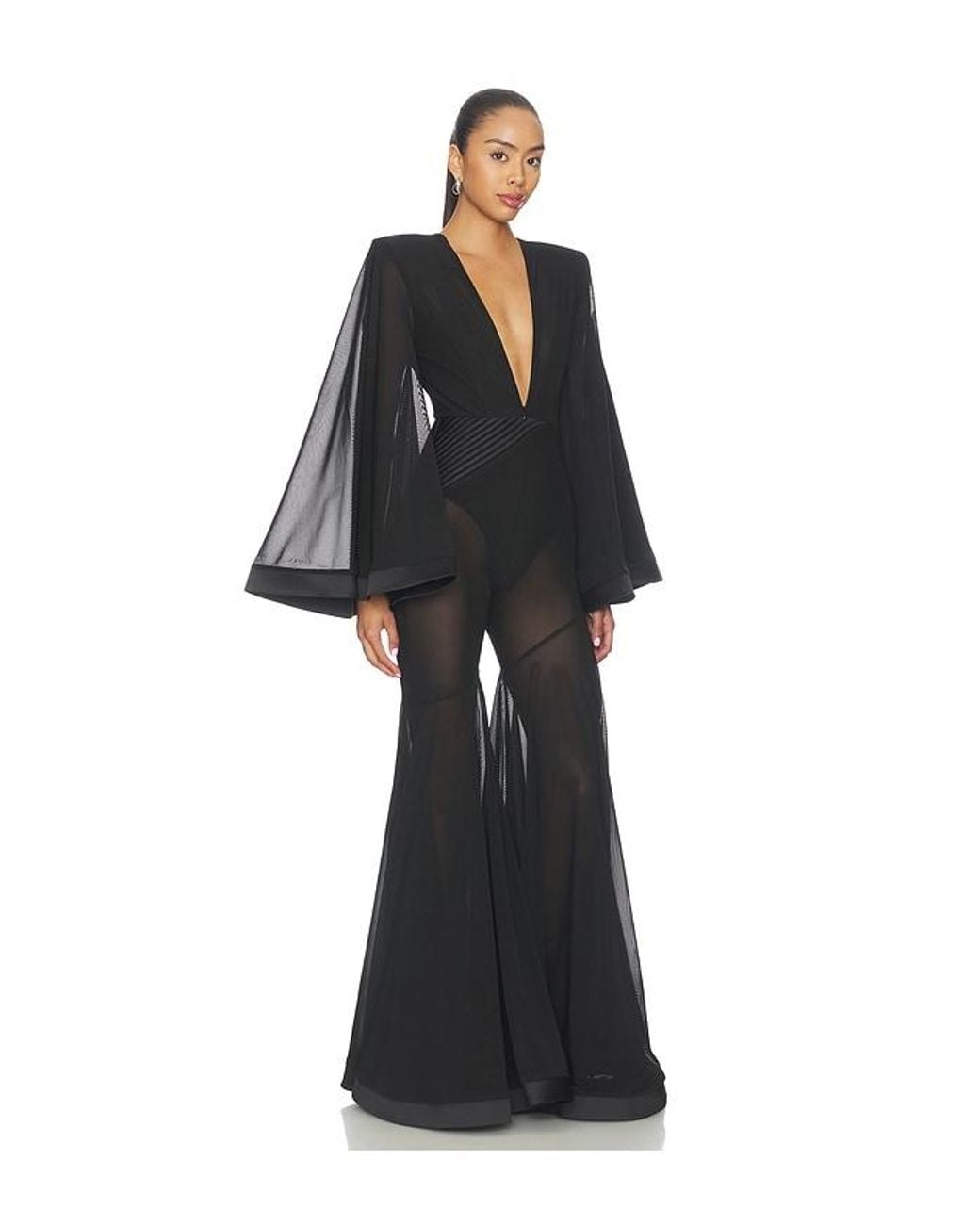 Zhivago Black Illusion Survives Love Pc Mesh Jumpsuit