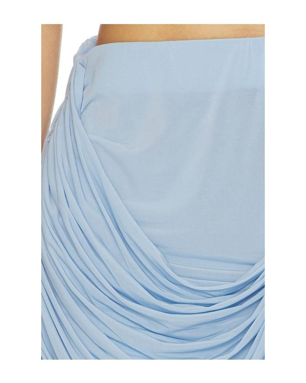 Magda Butrym Blue Draped Midi Skirt