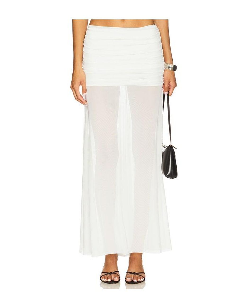 Amanda Uprichard White X Revolve Leo Skirt