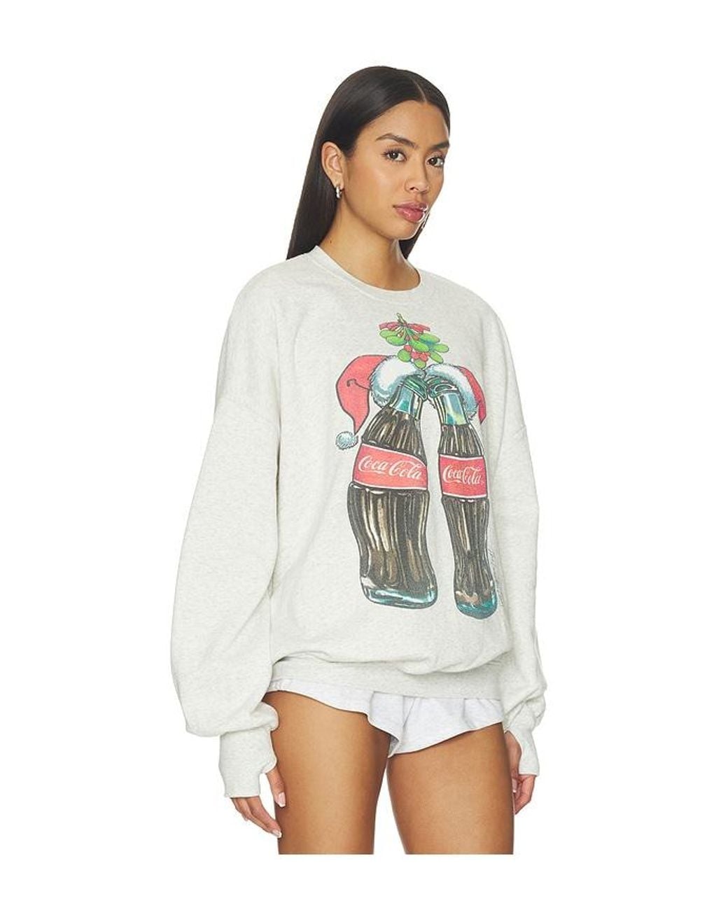 The Laundry Room White Coca Cola Mistle Toe Jump Jumper Sweatshirt