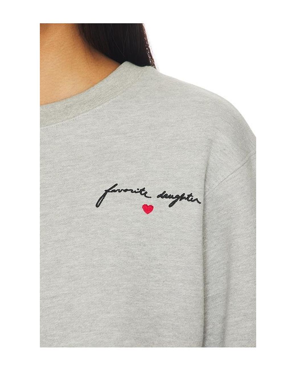 FAVORITE DAUGHTER Gray The Signature Classic Sweatshirt