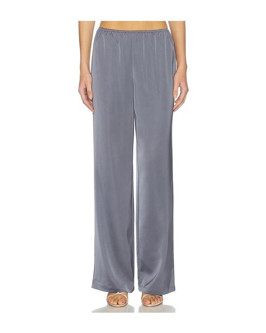 ALL THE WAYS Gray Joelle Satin Pant