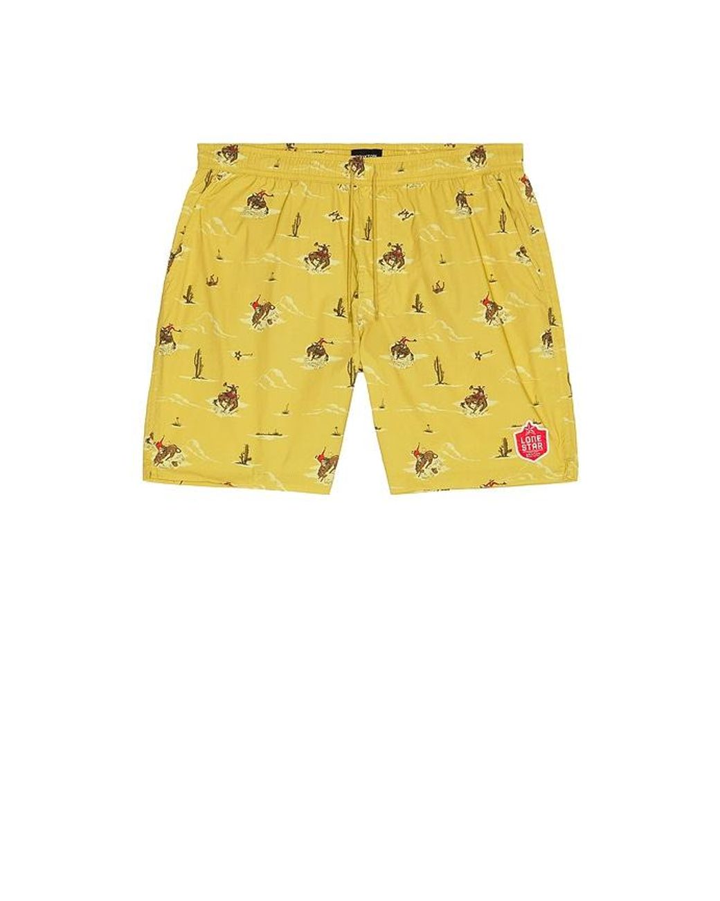 Brixton Yellow X Lone Star 7 Everyday Stretch Hybrid Short for men