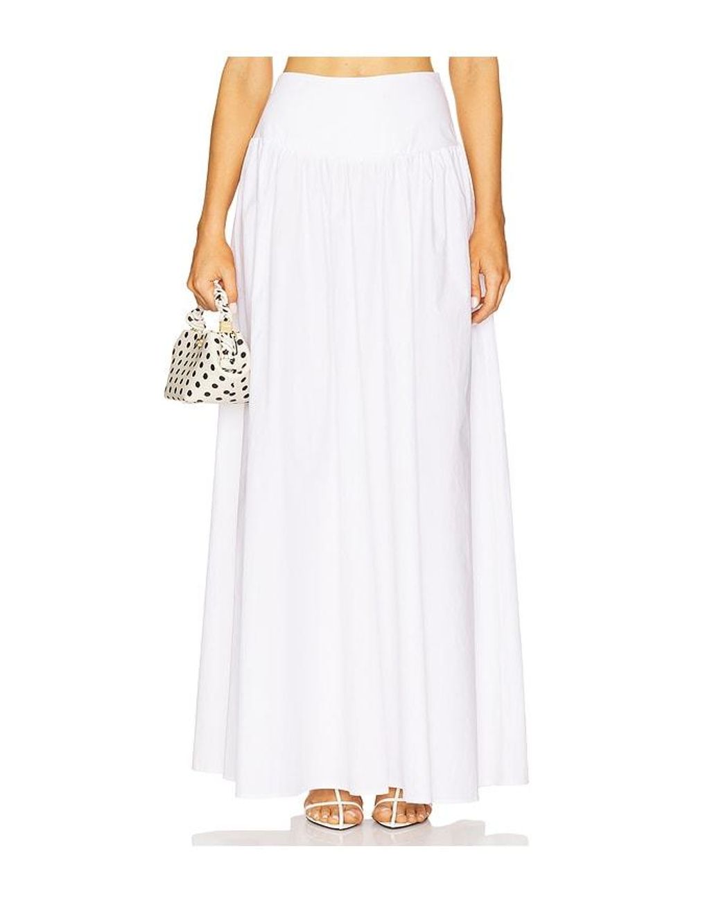 Susana Monaco White Carryover Drop Waist Skirt