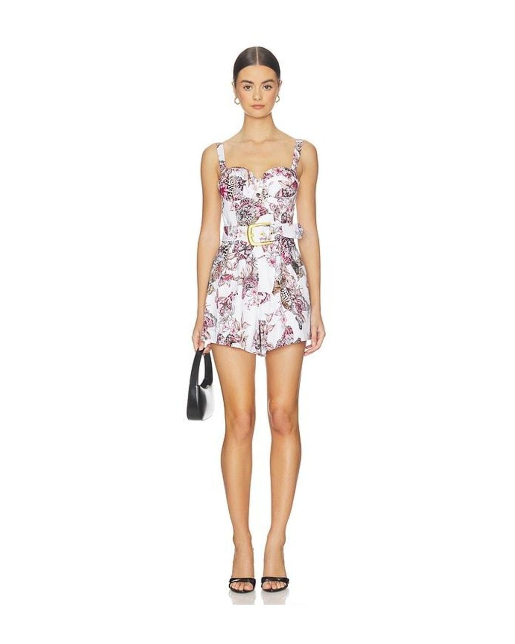 L'Agence White Tammy Bra Cup Romper