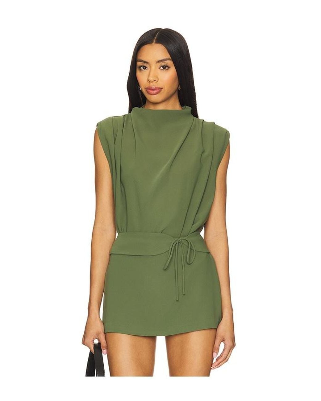 Amanda Uprichard Green X Revolve Sleeveless Fabienne Top