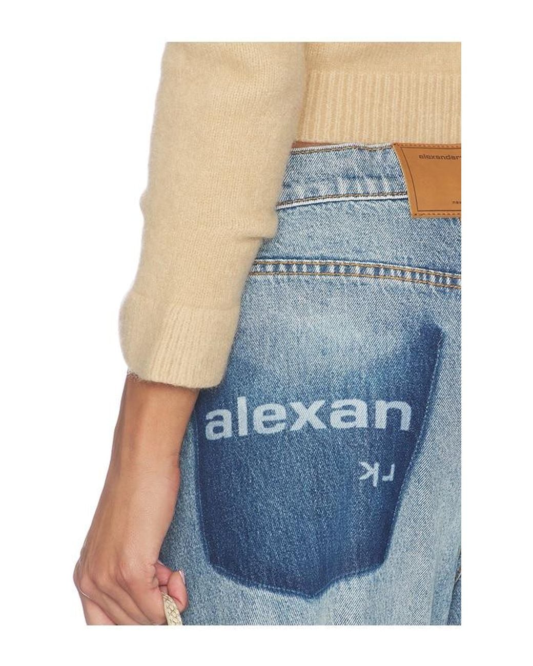 Alexander Wang Blue Float Jeans With Logo Shadow Pockets