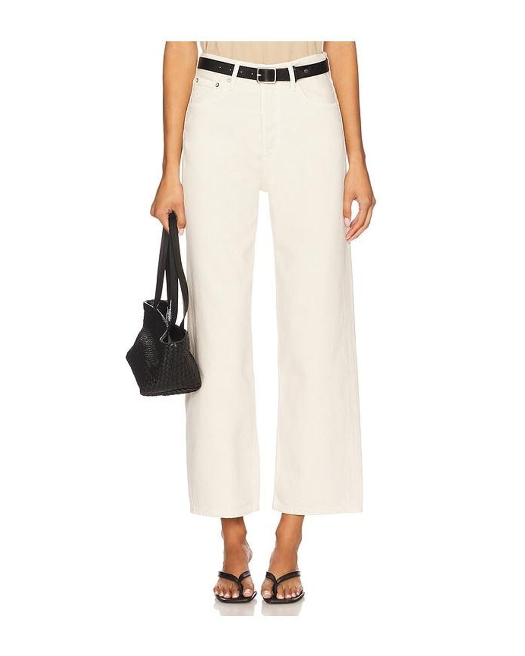 Agolde White Ren High Rise Wide Leg