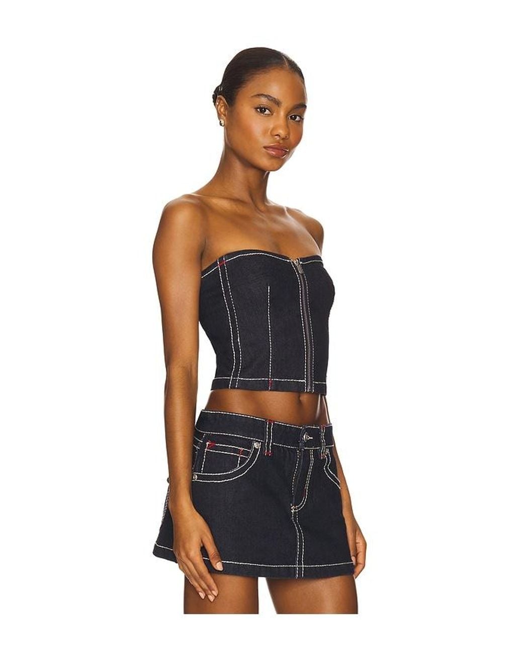 A.Brand Blue Cameron Denim Bustier