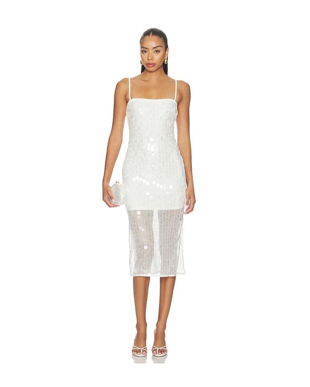 superdown White Lailah Midi Dress