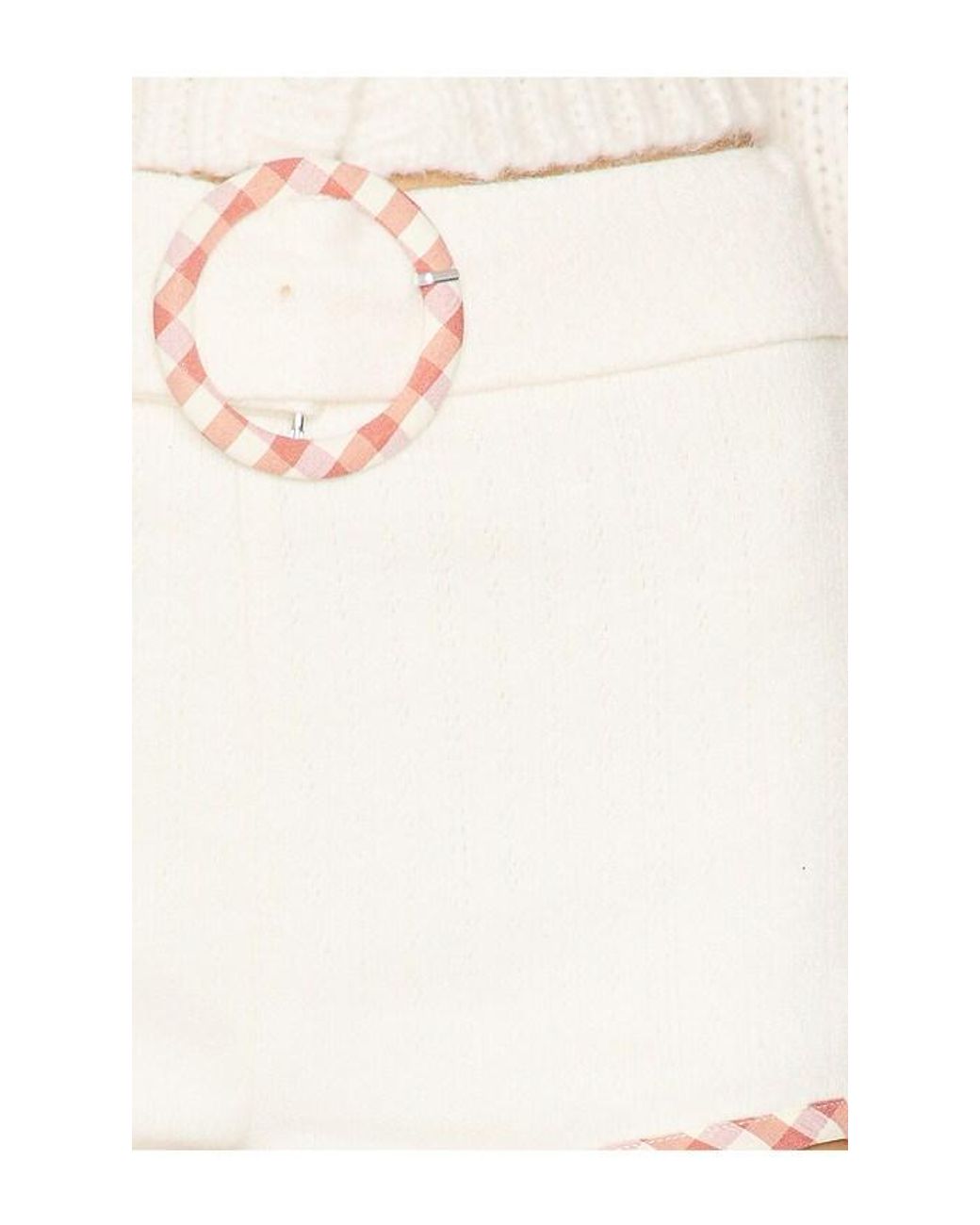 For Love & Lemons White Pointelle Shorts