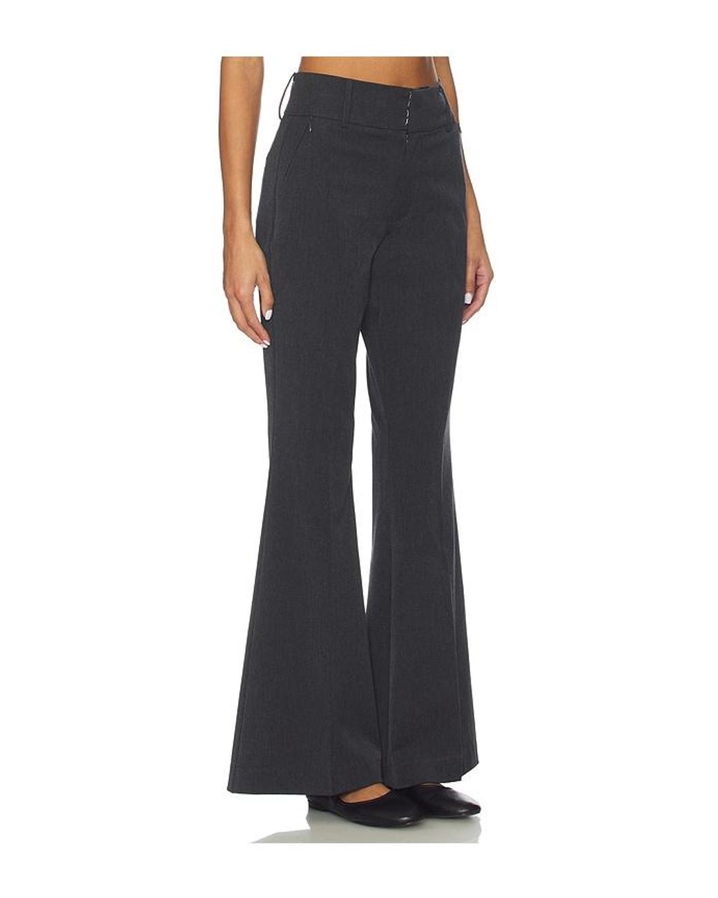 GOOD AMERICAN Blue Essential Suiting Flare Trousers