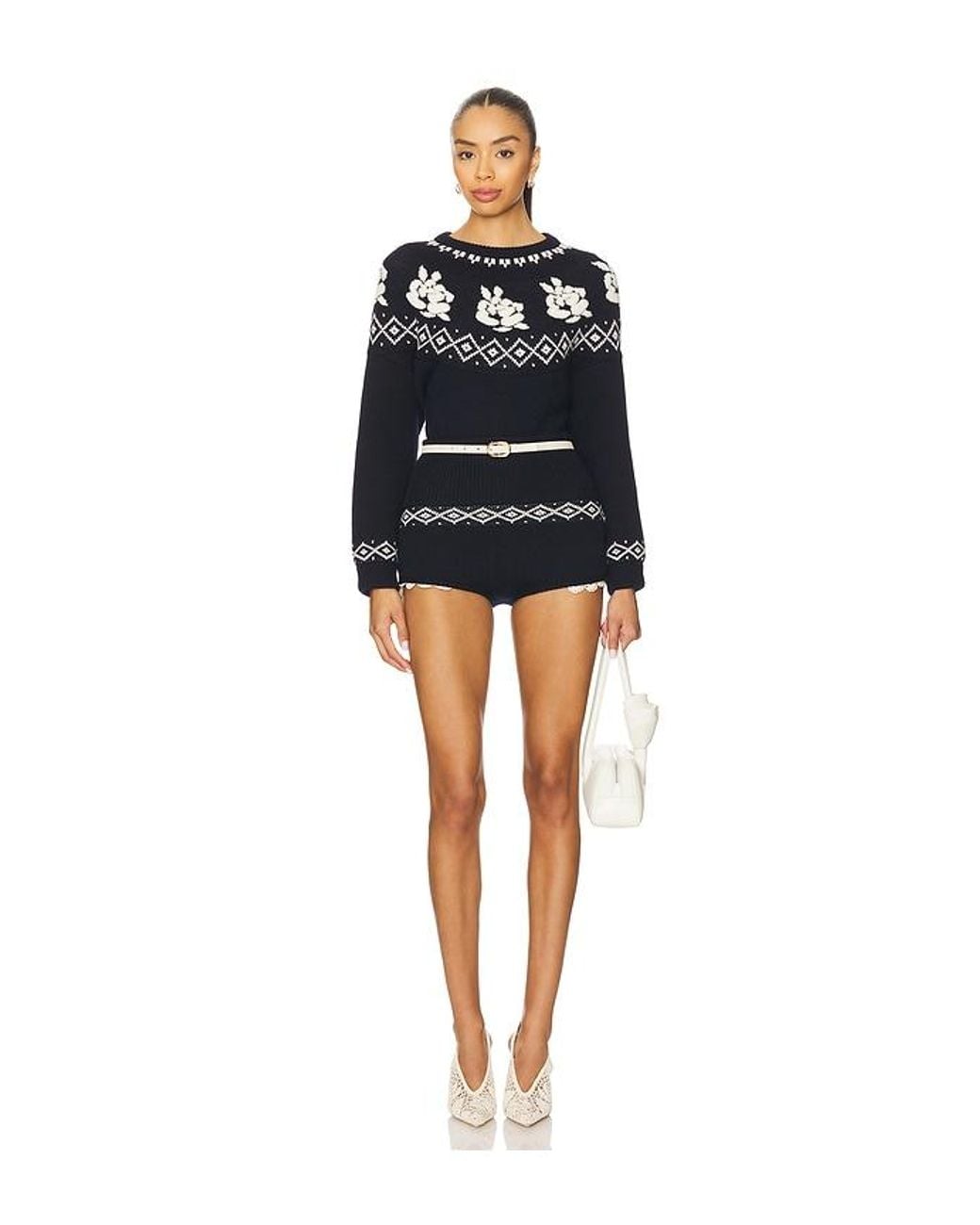 Magda Butrym Blue Sweater Short