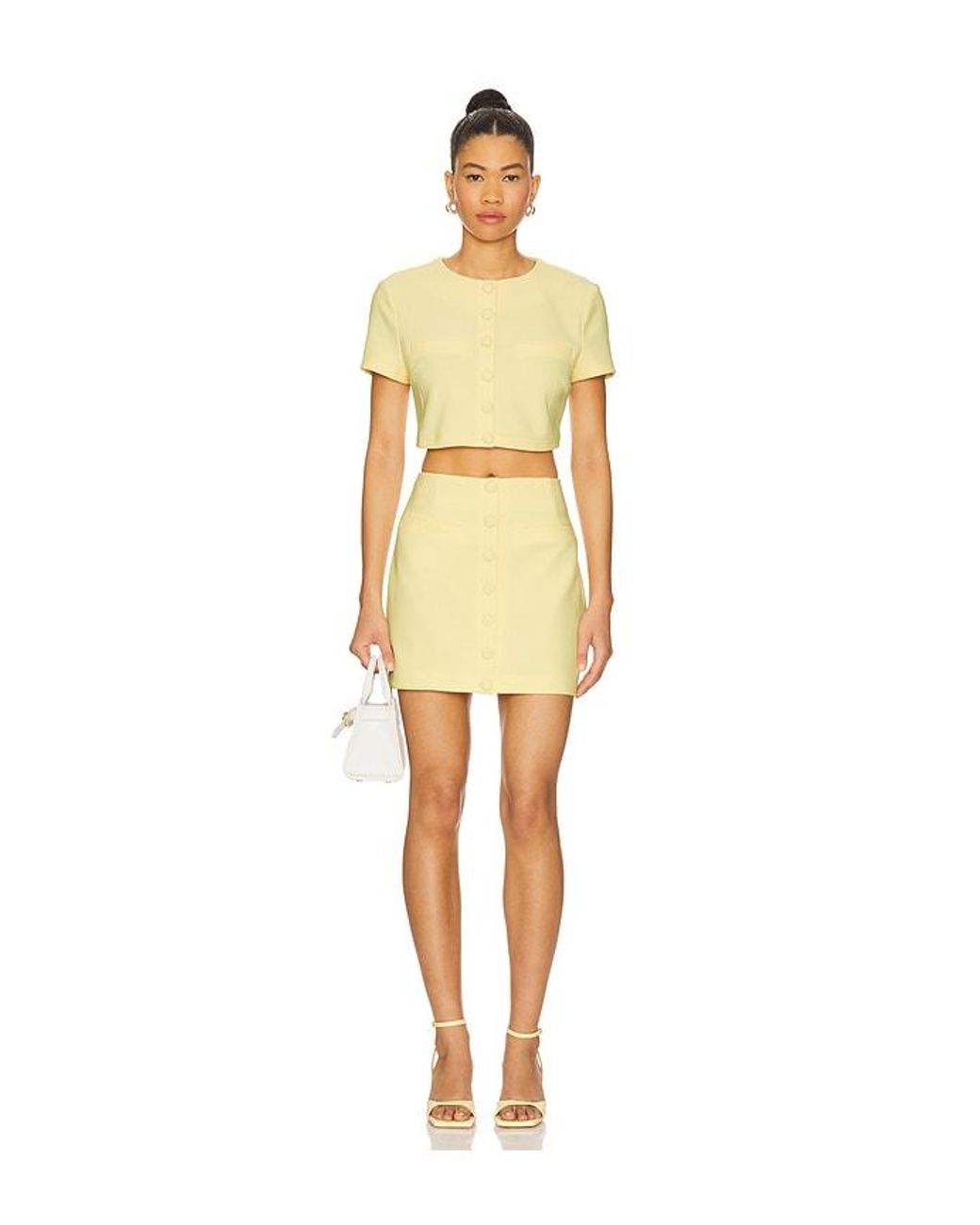 Lovers + Friends Yellow Reid Top